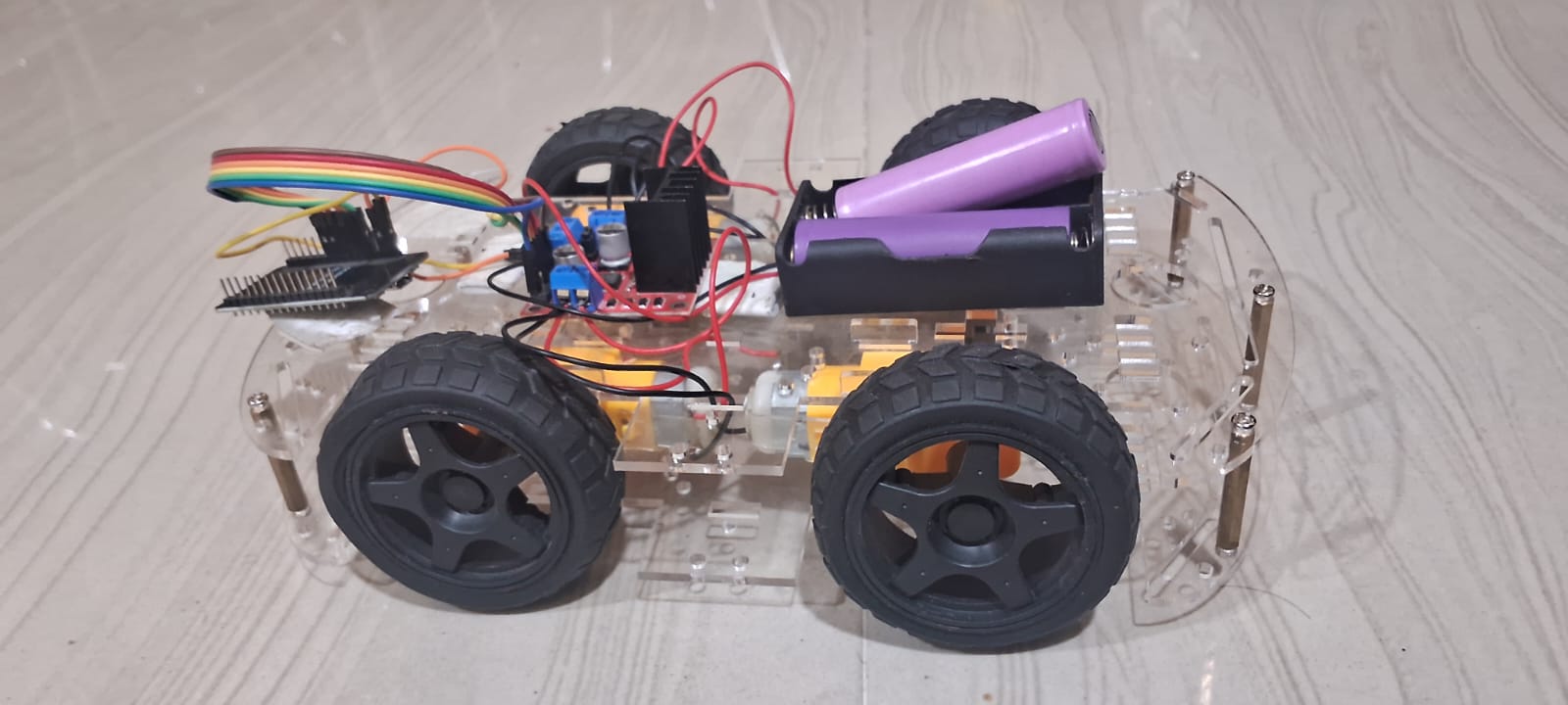 ESP32 Bluetooth 4WD RC Car project kit